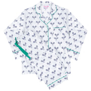 Women's Tennis Navy Long Pj Set