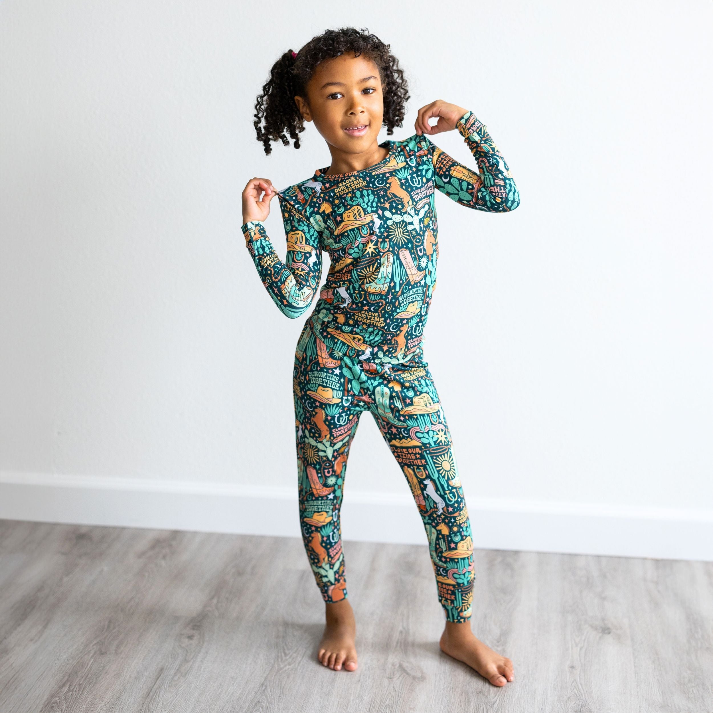 The Second-skin 2-piece Pajama | Wild West | "i Love Our Time Together"