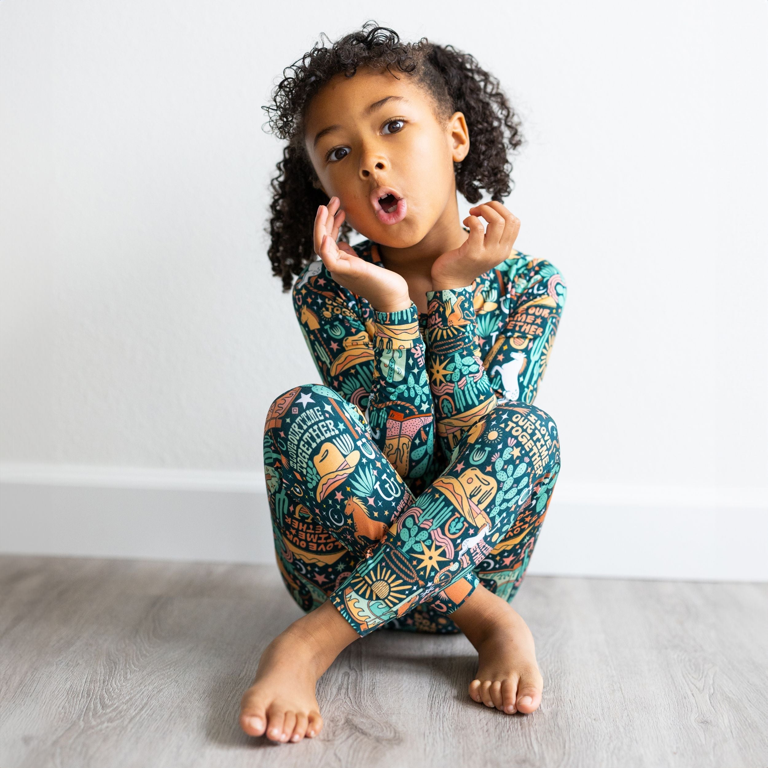 The Second-skin 2-piece Pajama | Wild West | "i Love Our Time Together"