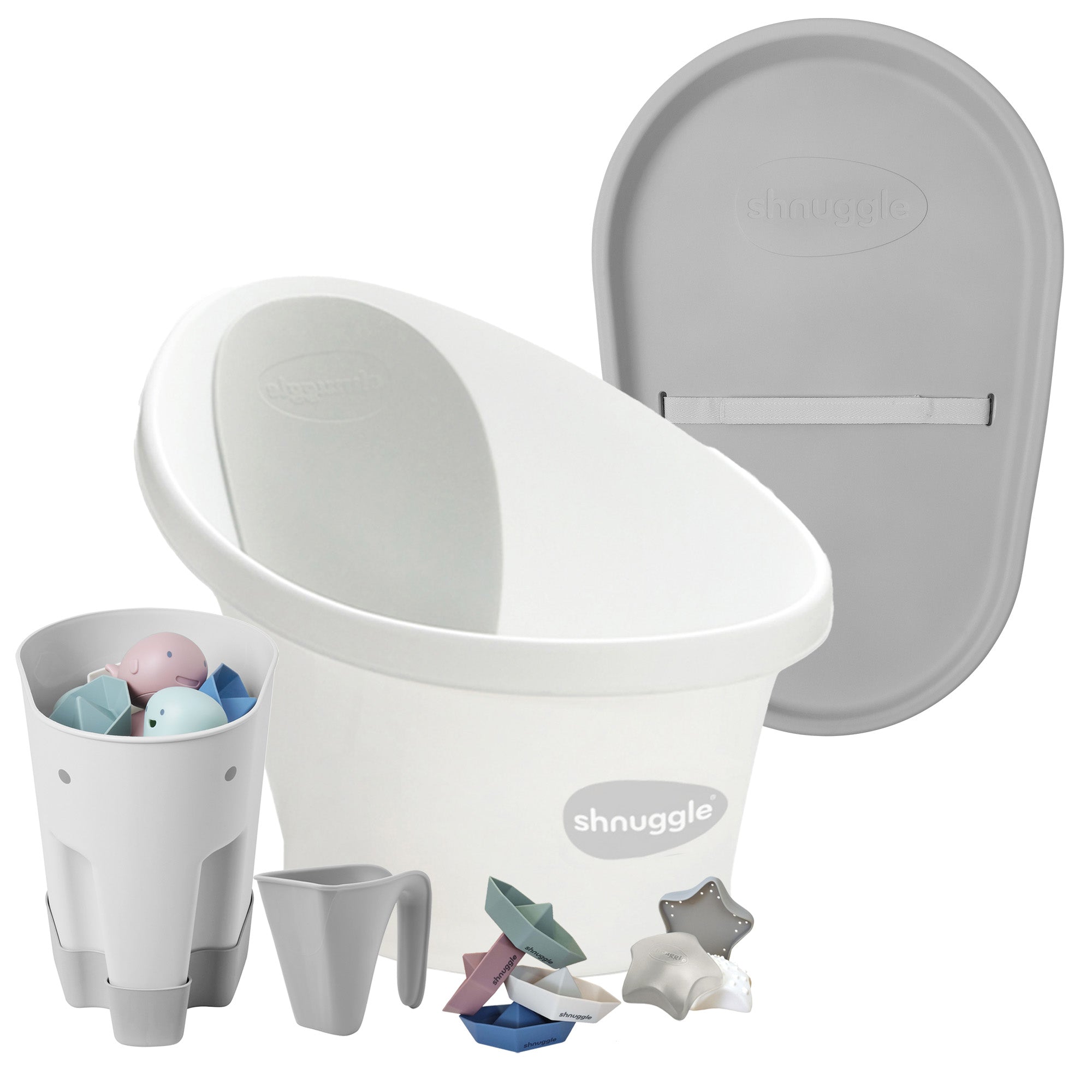 Shnuggle Bath & Change Bundle: Baby Bath & Changing Bundle + Accessories - 6-piece Set For Cozy Bath & Diaper Time