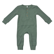 Waffle Romper In Pine
