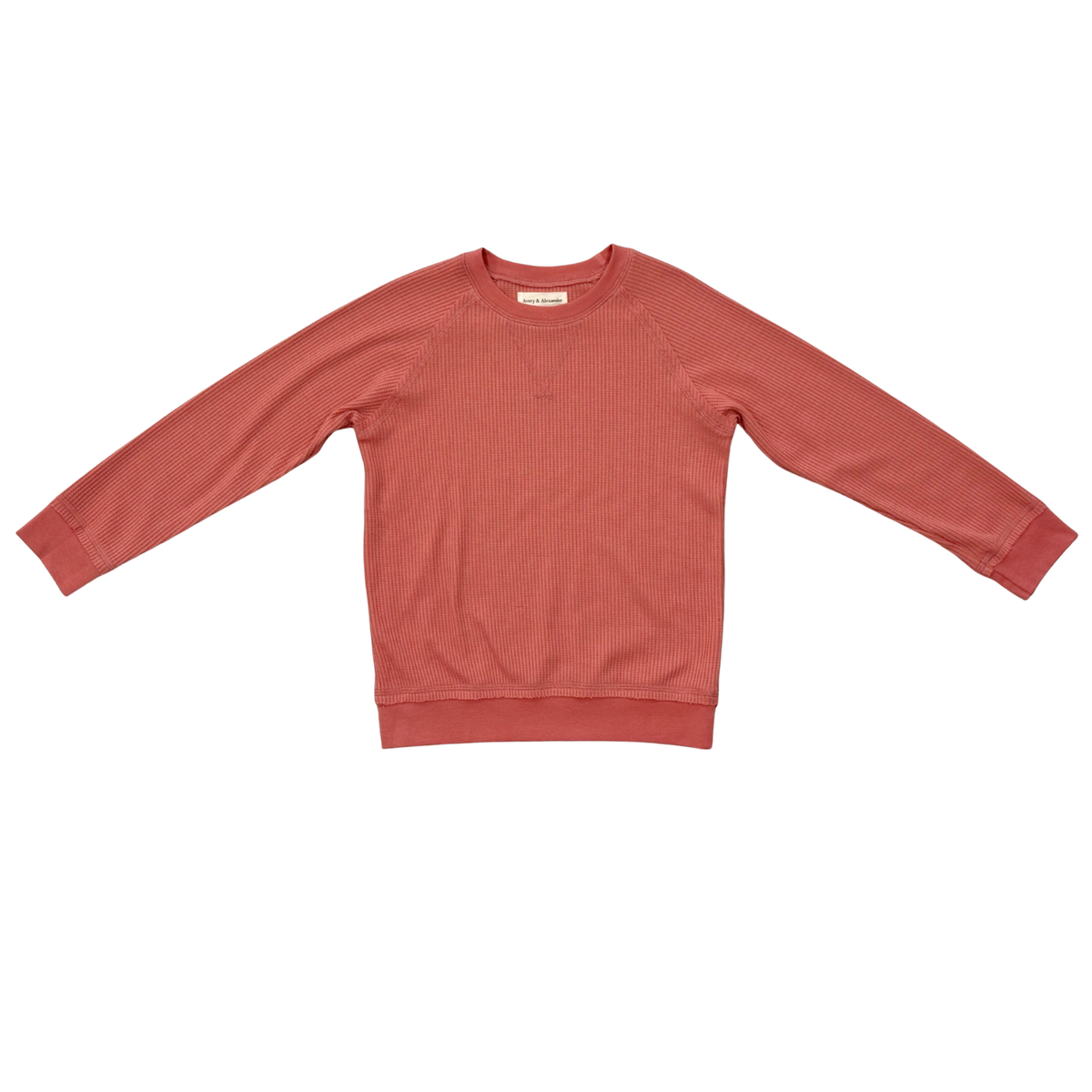 Girls Waffle Sweatshirt In Old Rose