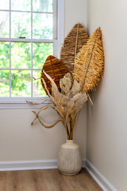 Handmade Natural Raffia Anahaw Leaf Shape