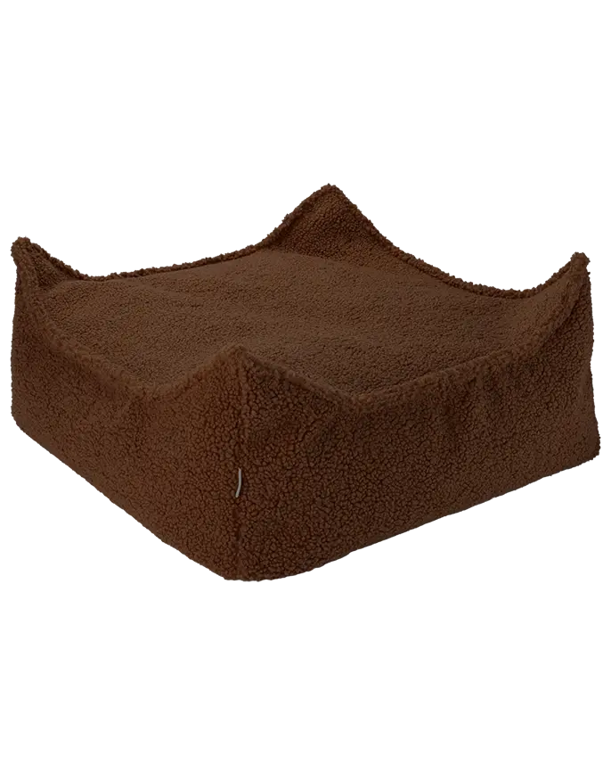 Warm Hazel Square Ottoman