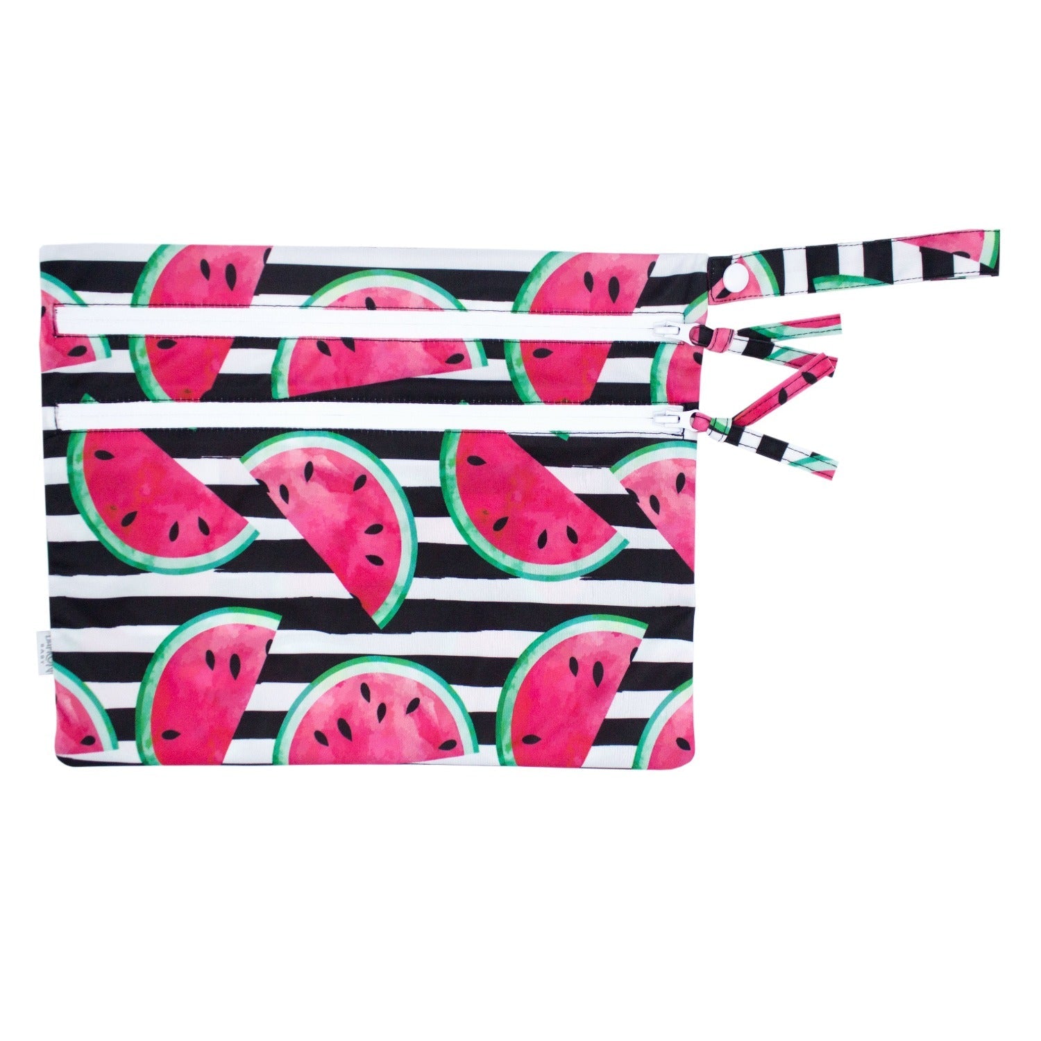 Summer Stripes - Watermelon - Waterproof Wet Bag (for Mealtime, On-the-go, And More!)