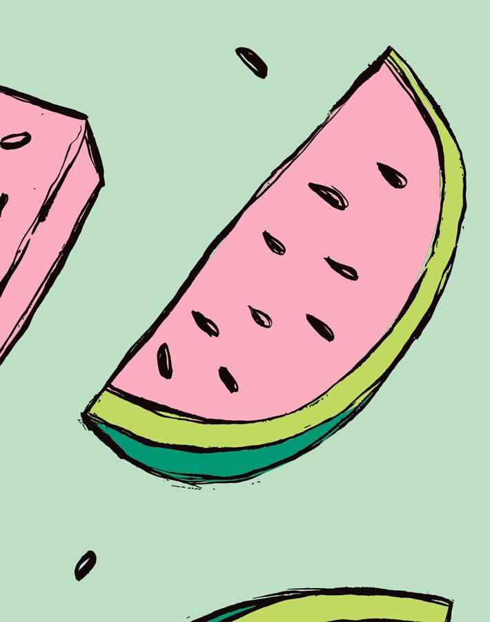 'watermelon' Wallpaper By Tea Collection - Green