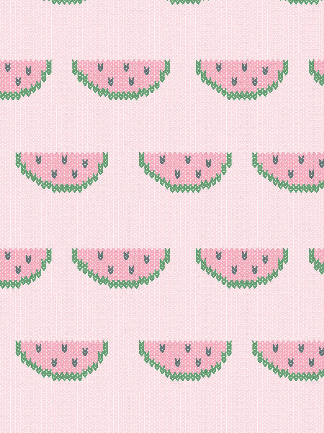 'watermelon Knit' Wallpaper By Tea Collection - Bubblegum