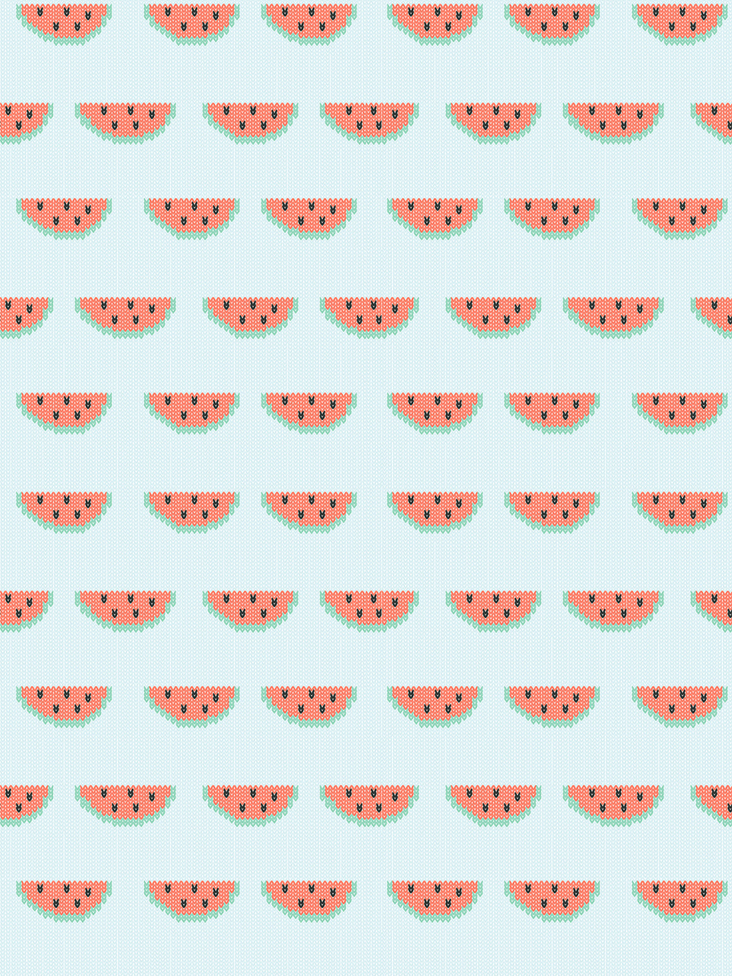 'watermelon Knit' Wallpaper By Tea Collection - Pale Blue