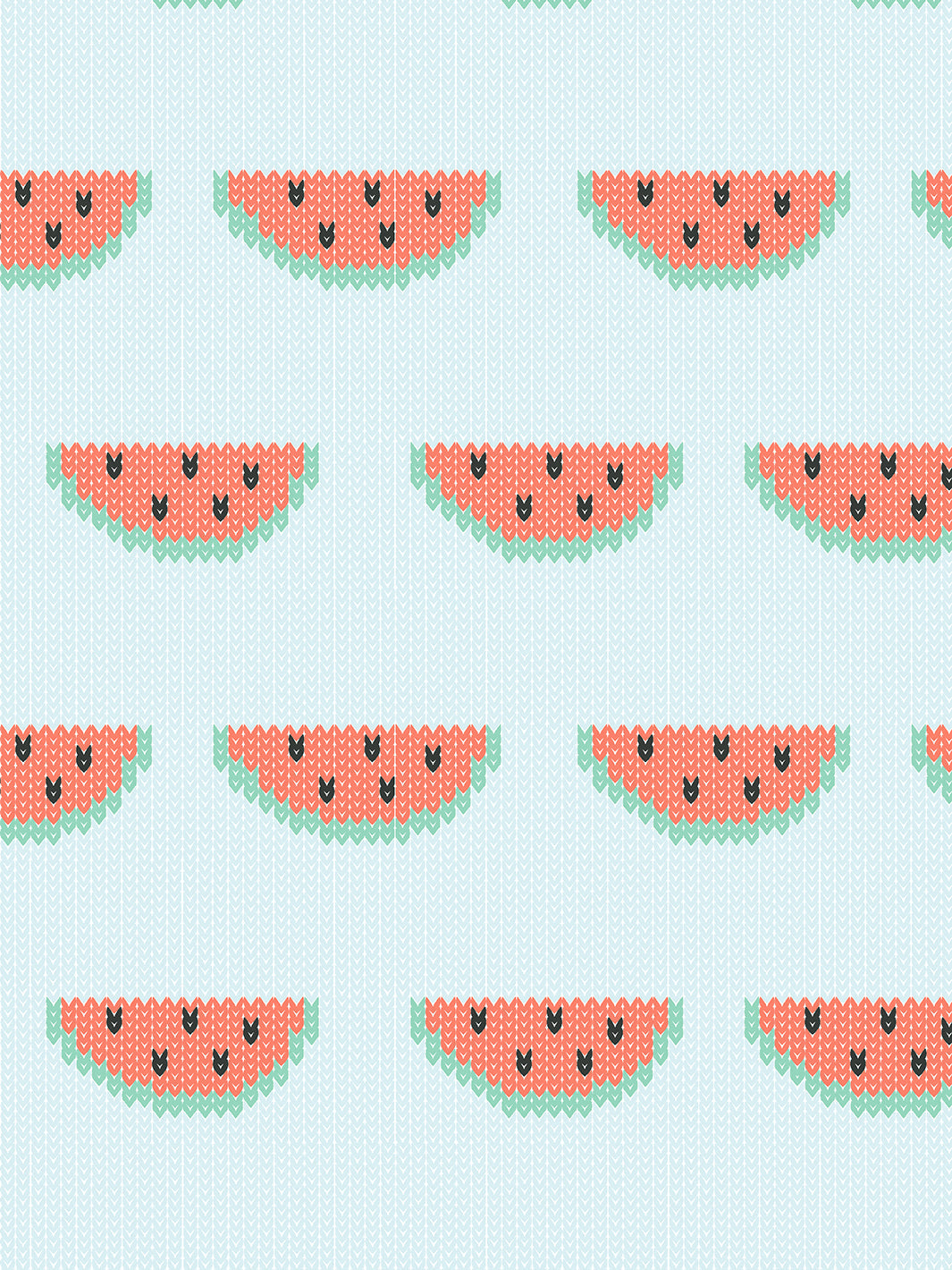 'watermelon Knit' Wallpaper By Tea Collection - Pale Blue