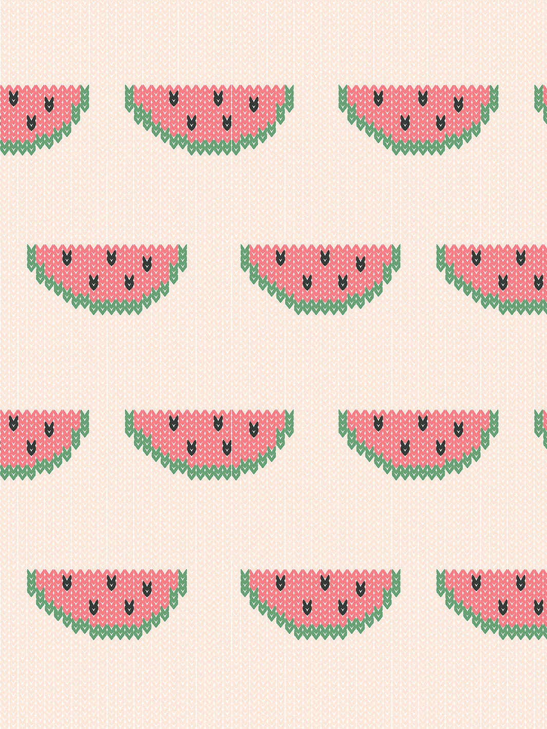 'watermelon Knit' Wallpaper By Tea Collection - Peach