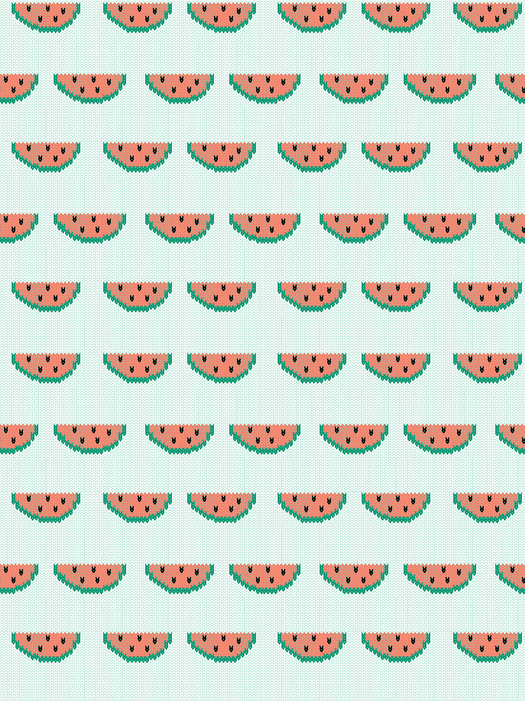 'watermelon Knit' Wallpaper By Tea Collection - White