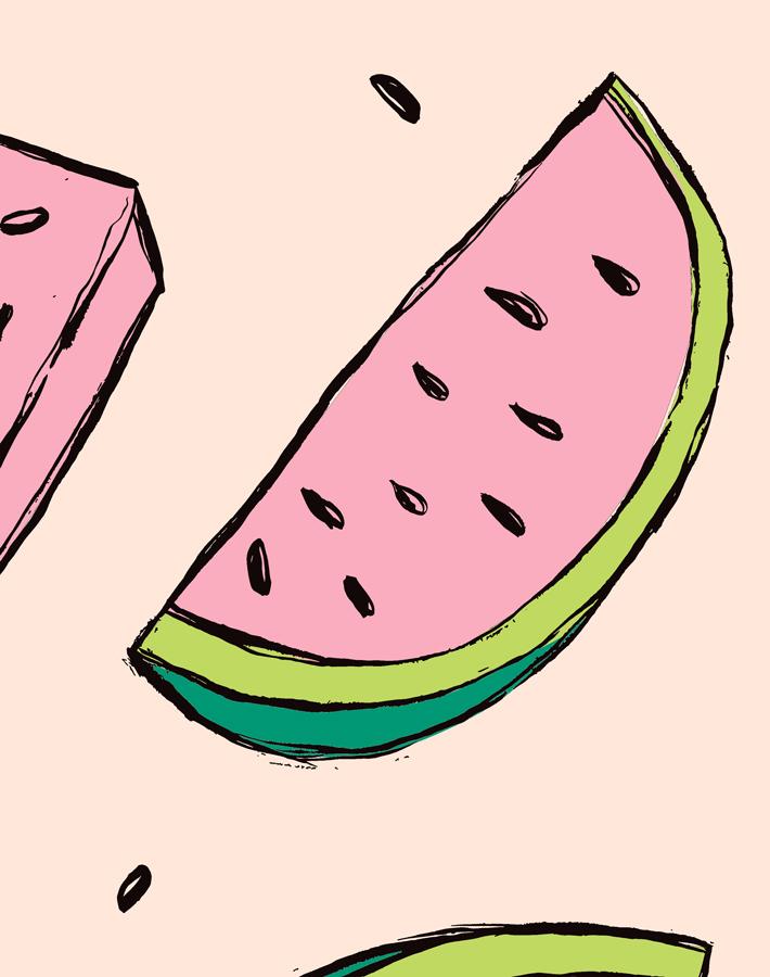 'watermelon' Wallpaper By Tea Collection - Peach