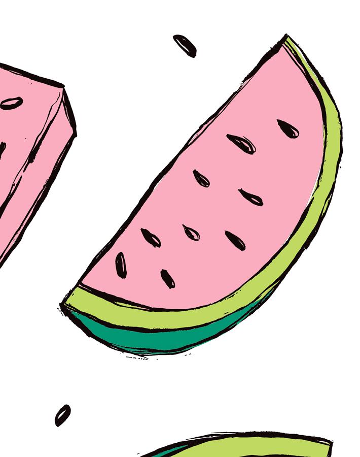 'watermelon' Wallpaper By Tea Collection - White