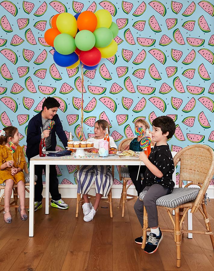 'watermelon' Wallpaper By Tea Collection - Baby Blue