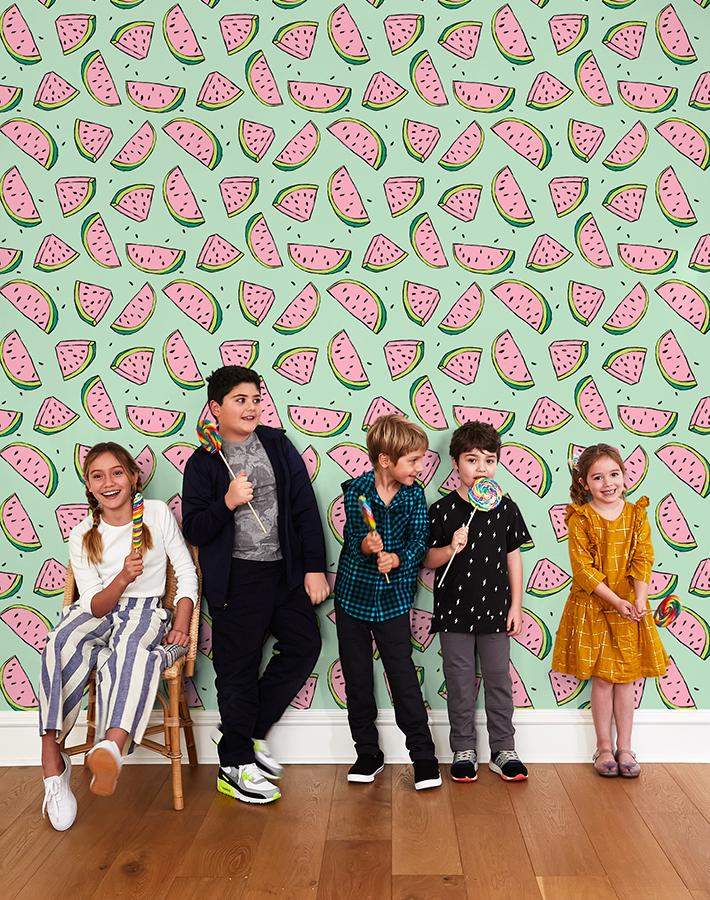 'watermelon' Wallpaper By Tea Collection - Green
