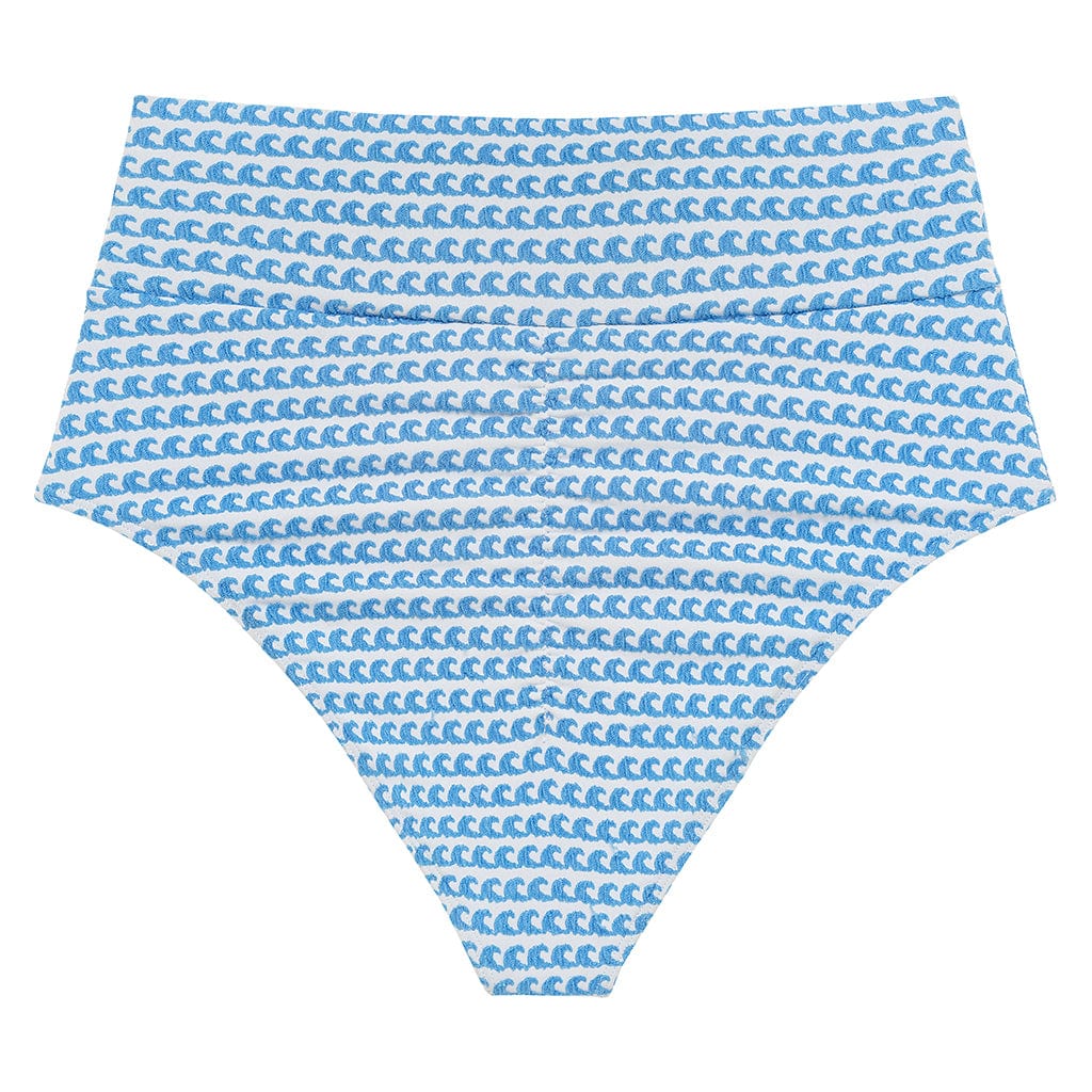 Wave Repeat Added Coverage High Rise Bikini Bottom