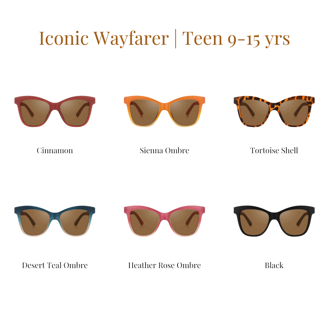 Iconic Wayfarer Ombre | Polarized Sunglasses | Teen | 9-14 Y | Mauve Rose Ombre