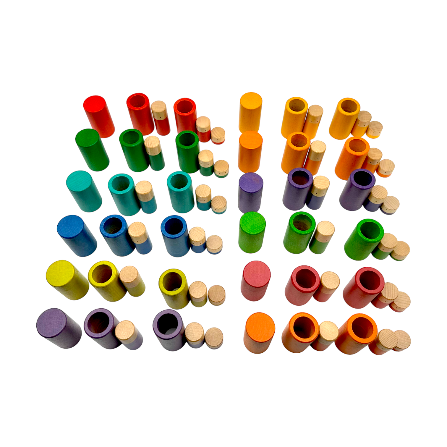 72 Pcs Rainbow Lola Stack And Sort Play Set
