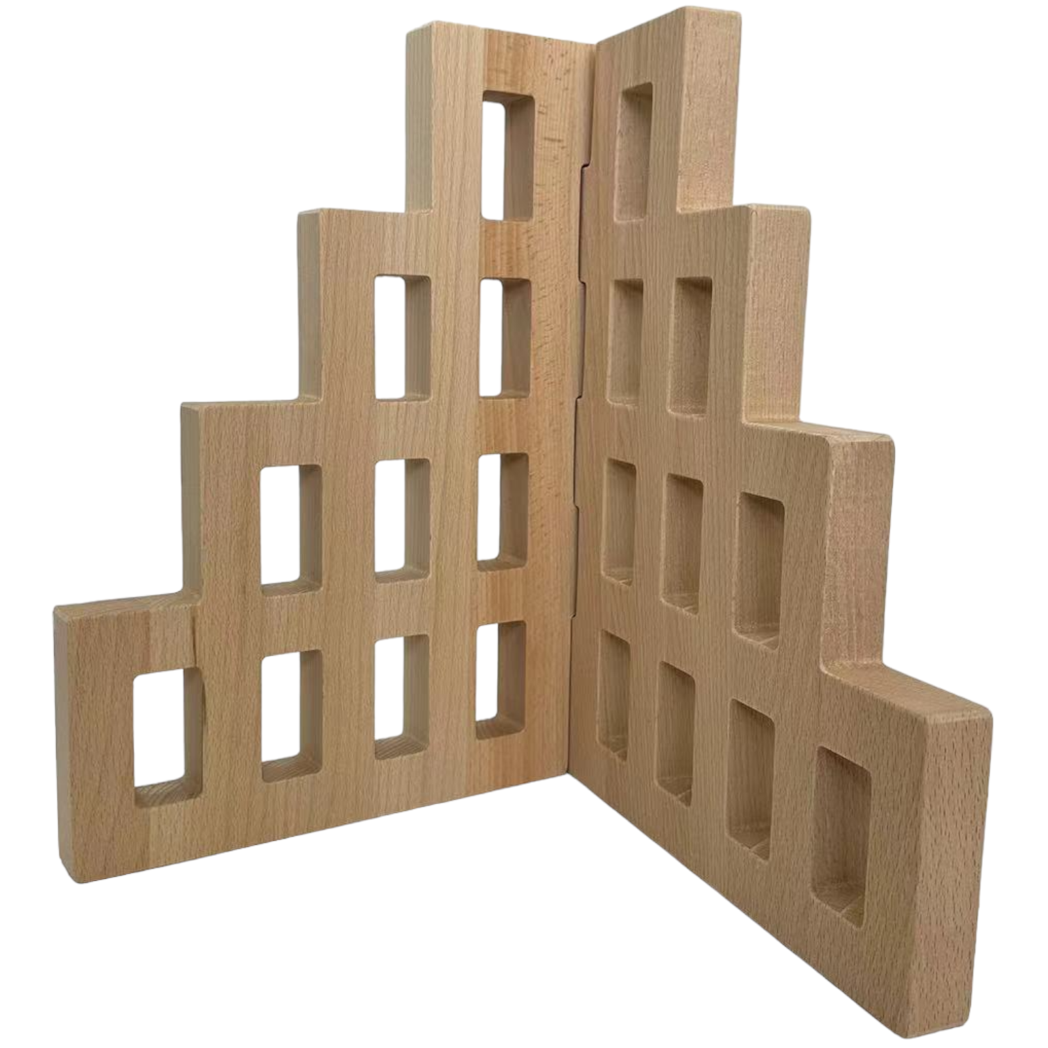 2 Pcs Wooden Skyline Window Building Set Only