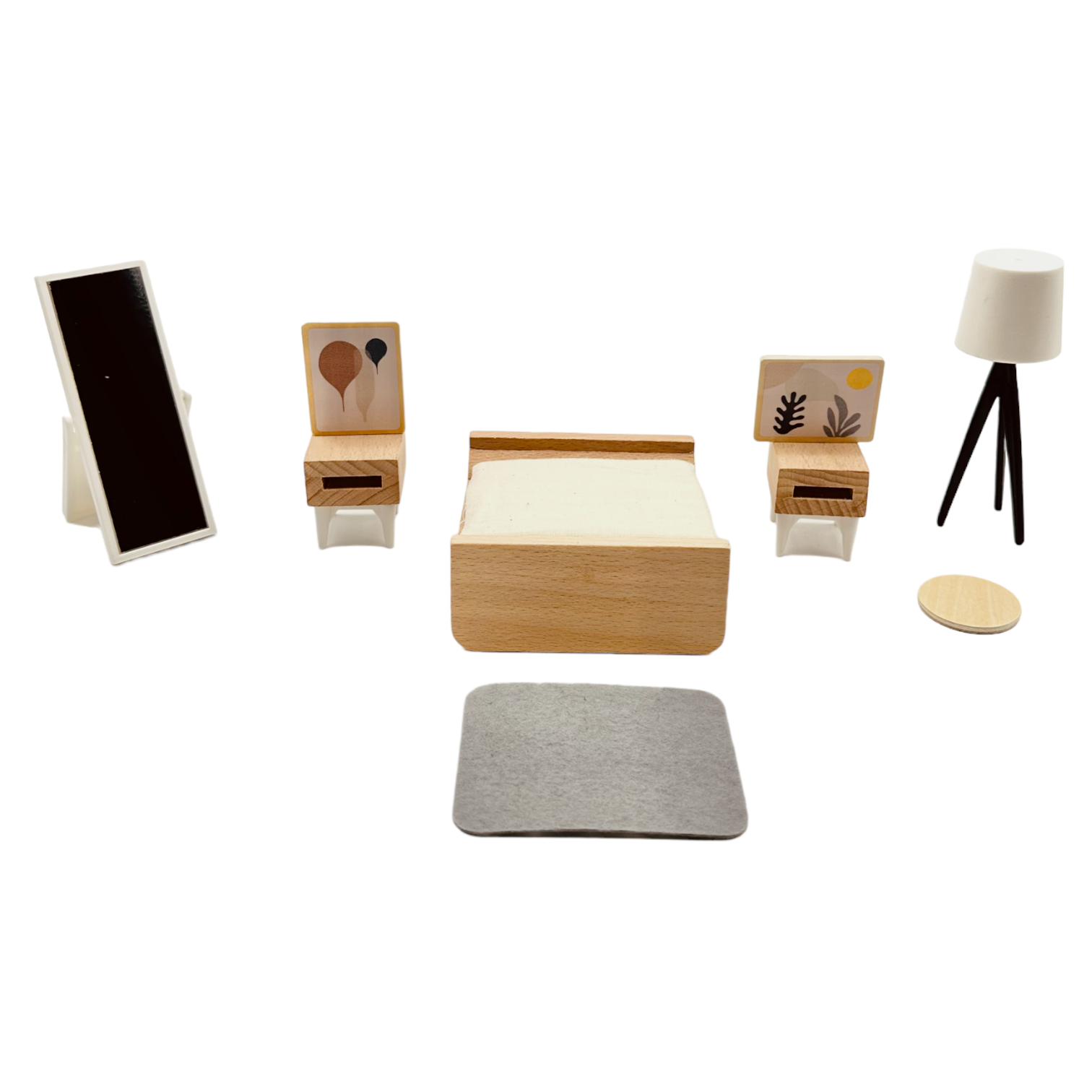 **pre-order (ships In 1-2 Weeks)**wooden Dollhouse Furniture Toy Pretend Play Set