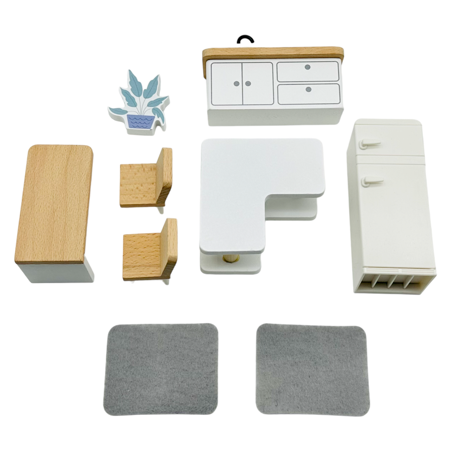 **pre-order (ships In 1-2 Weeks)**wooden Dollhouse Furniture Toy Pretend Play Set