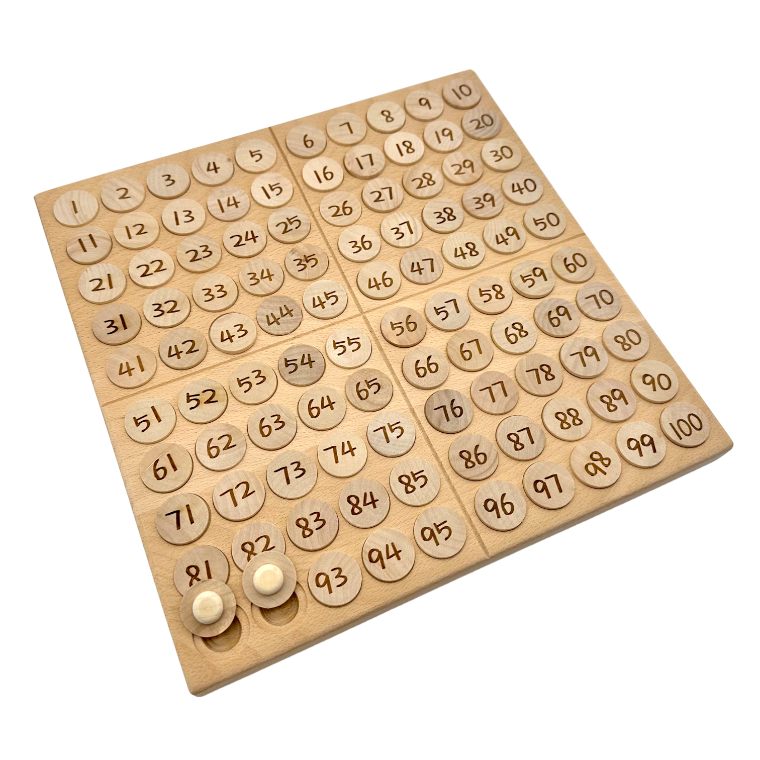 Hundred Frame Coin Pockets Set With Counting And Alphabet Coins