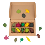 40 Pcs Woodland Leaves Wooden Forest Leaves Set