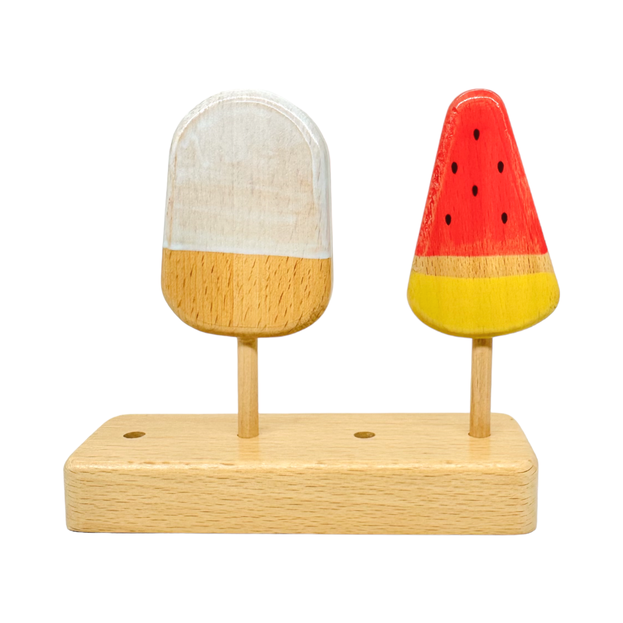 10 Pcs Wooden Popsicle Ice Cream Bar And Pastry Cookies Pretend Play Set
