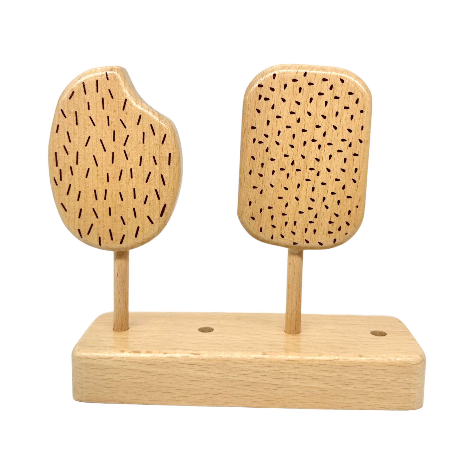 10 Pcs Wooden Popsicle Ice Cream Bar And Pastry Cookies Pretend Play Set