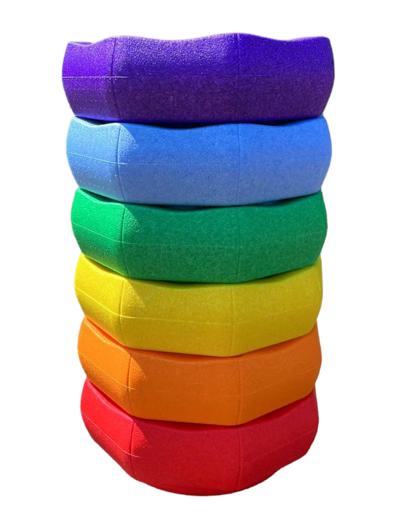 6 Pieces Rainbow Stepping Stones Set