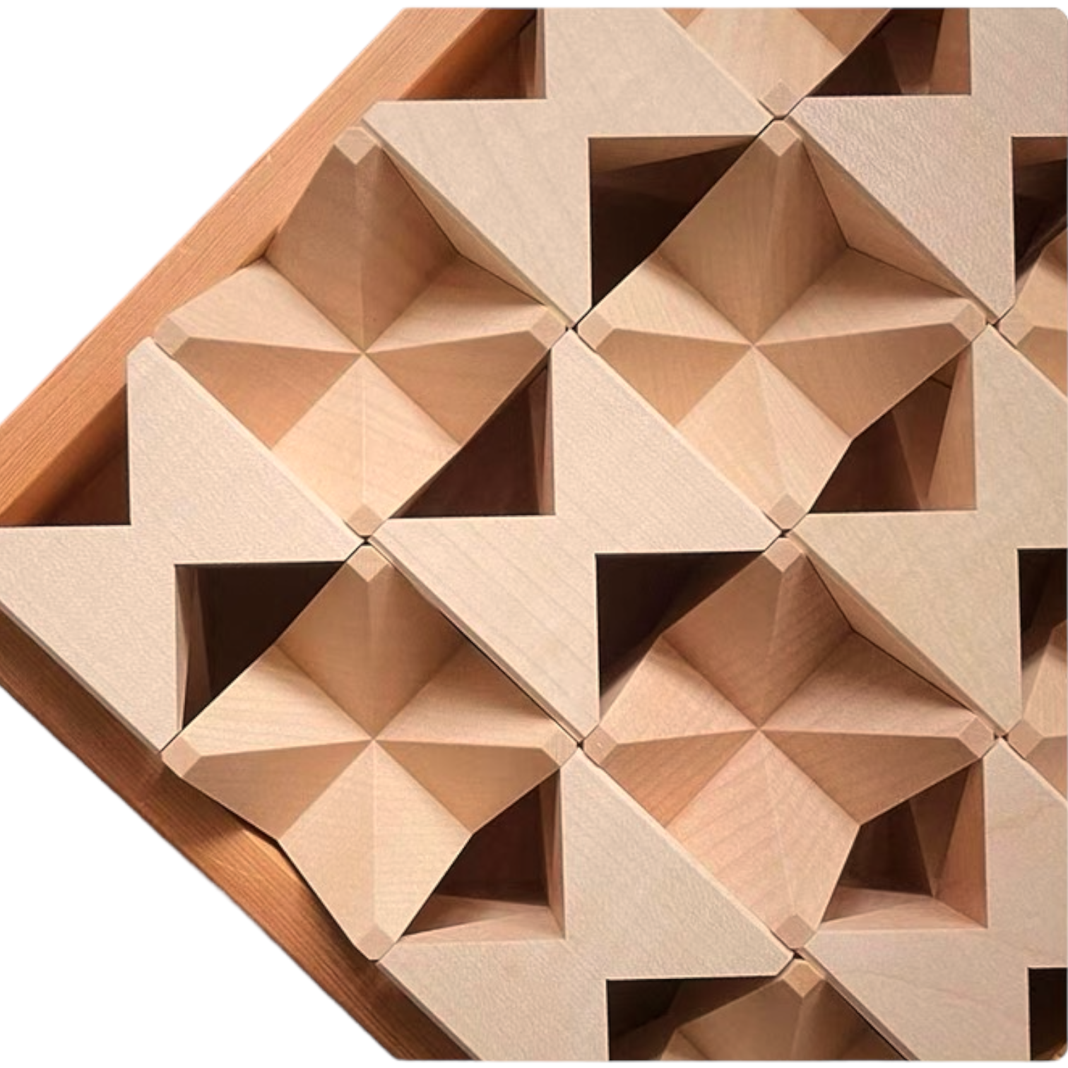 16 Pcs Natural Wooden Construction Puzzle Toy With Storage Tray