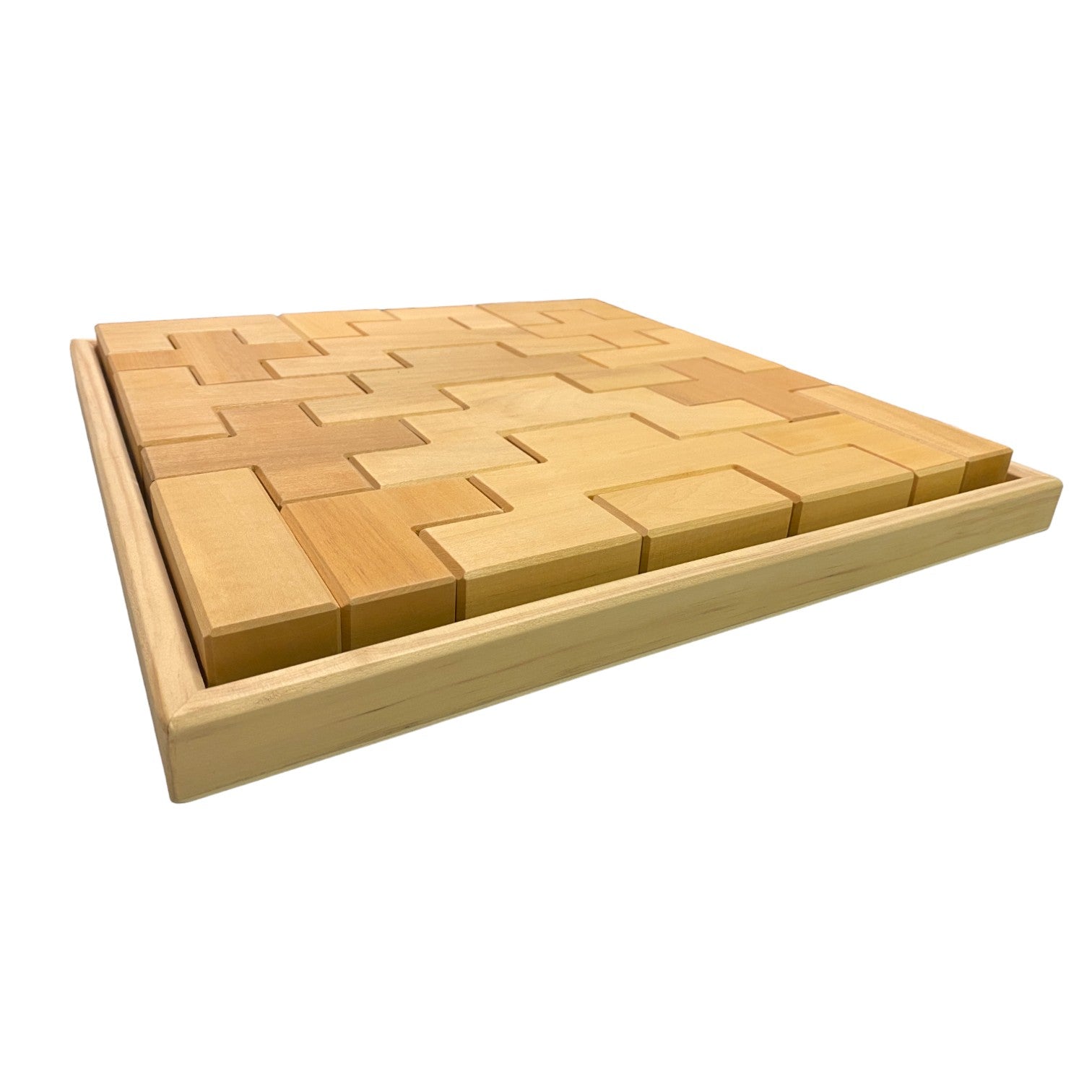 19 Pcs Wooden Stairway Building Blocks Set