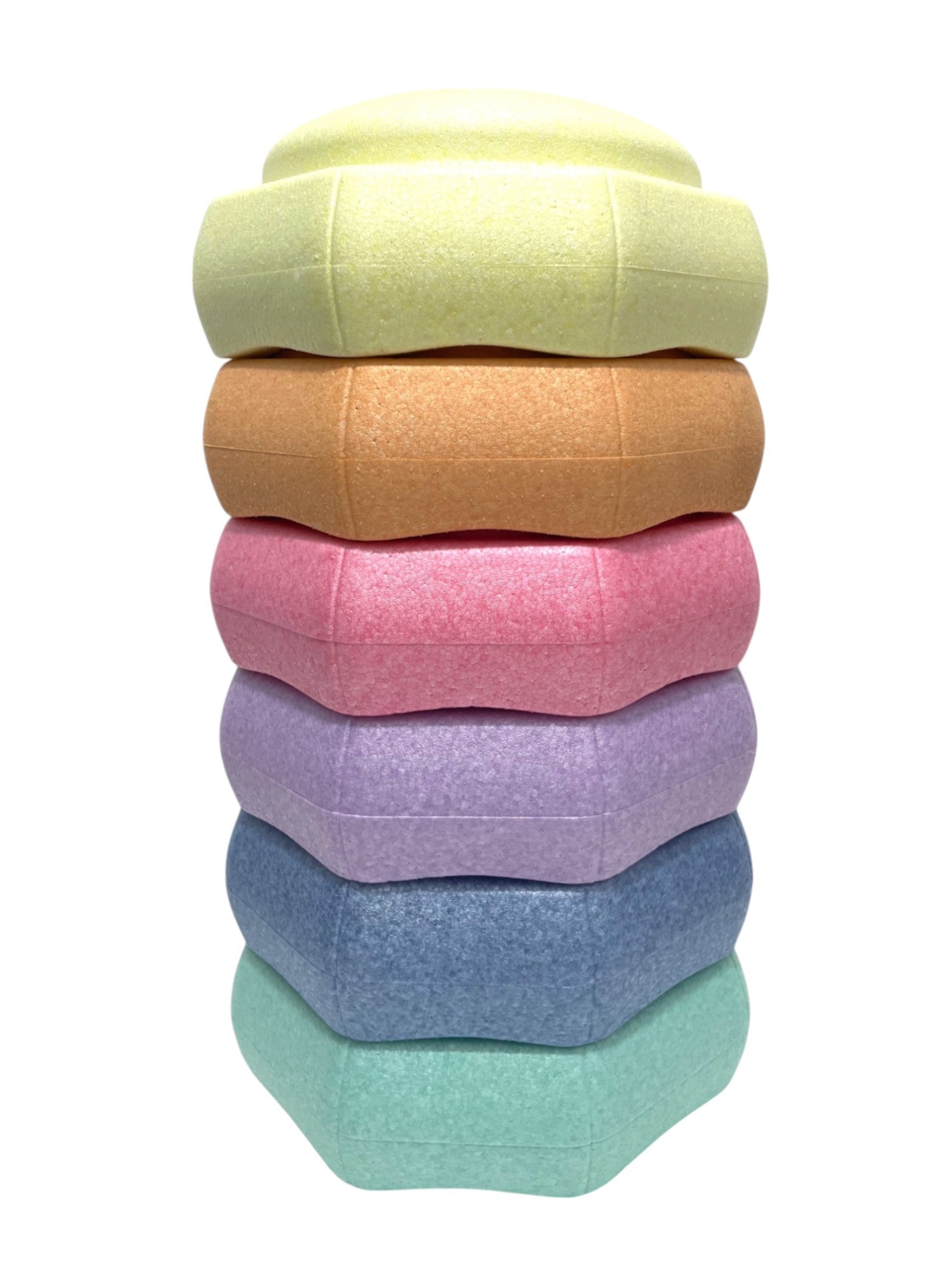 6 Pieces Pastel Rainbow Stepping Stones Set