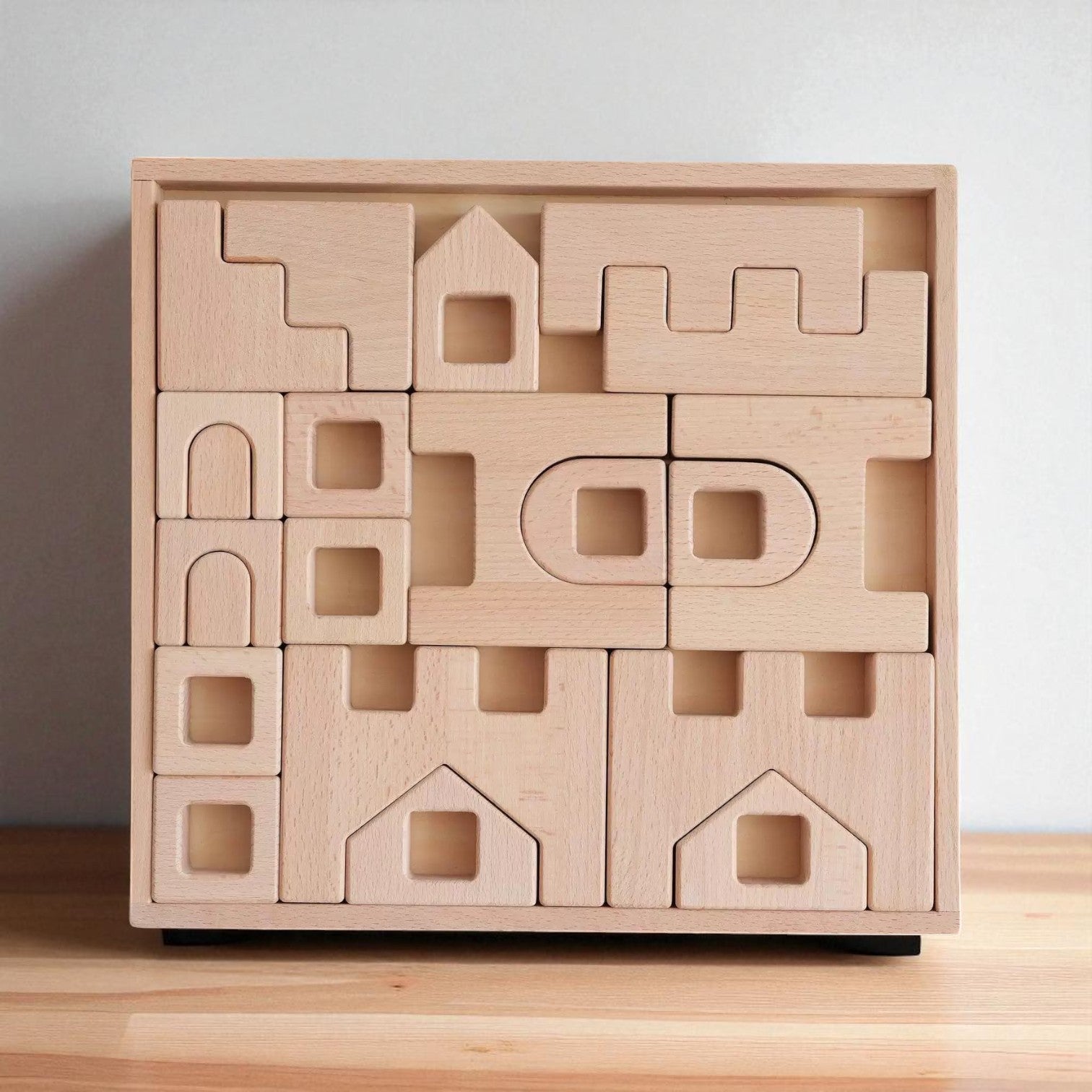 26 Pcs Fairy Tale Town Blocks Set With Storage Tray