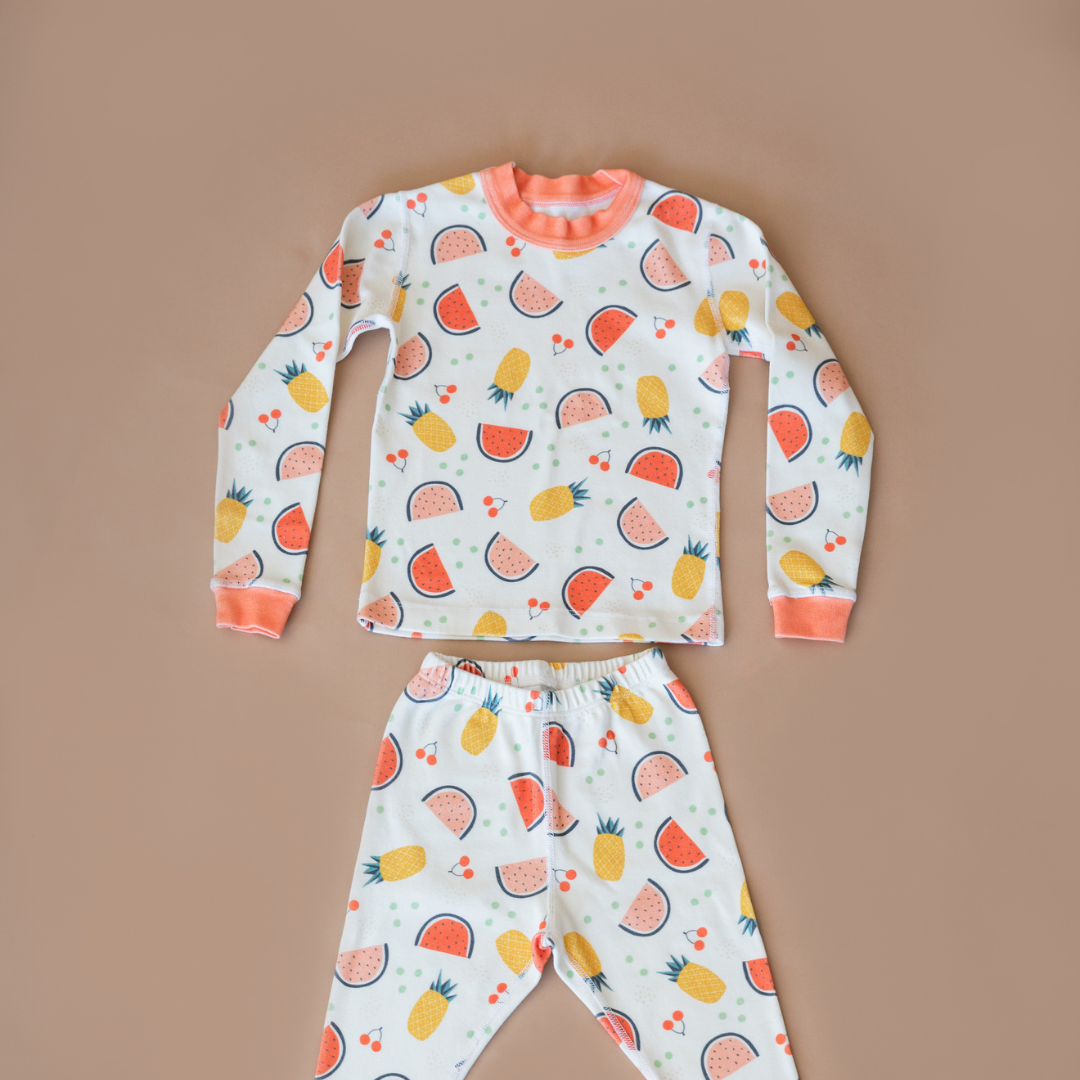 Caribbean Fruit Delight Organic Cotton Pajamas