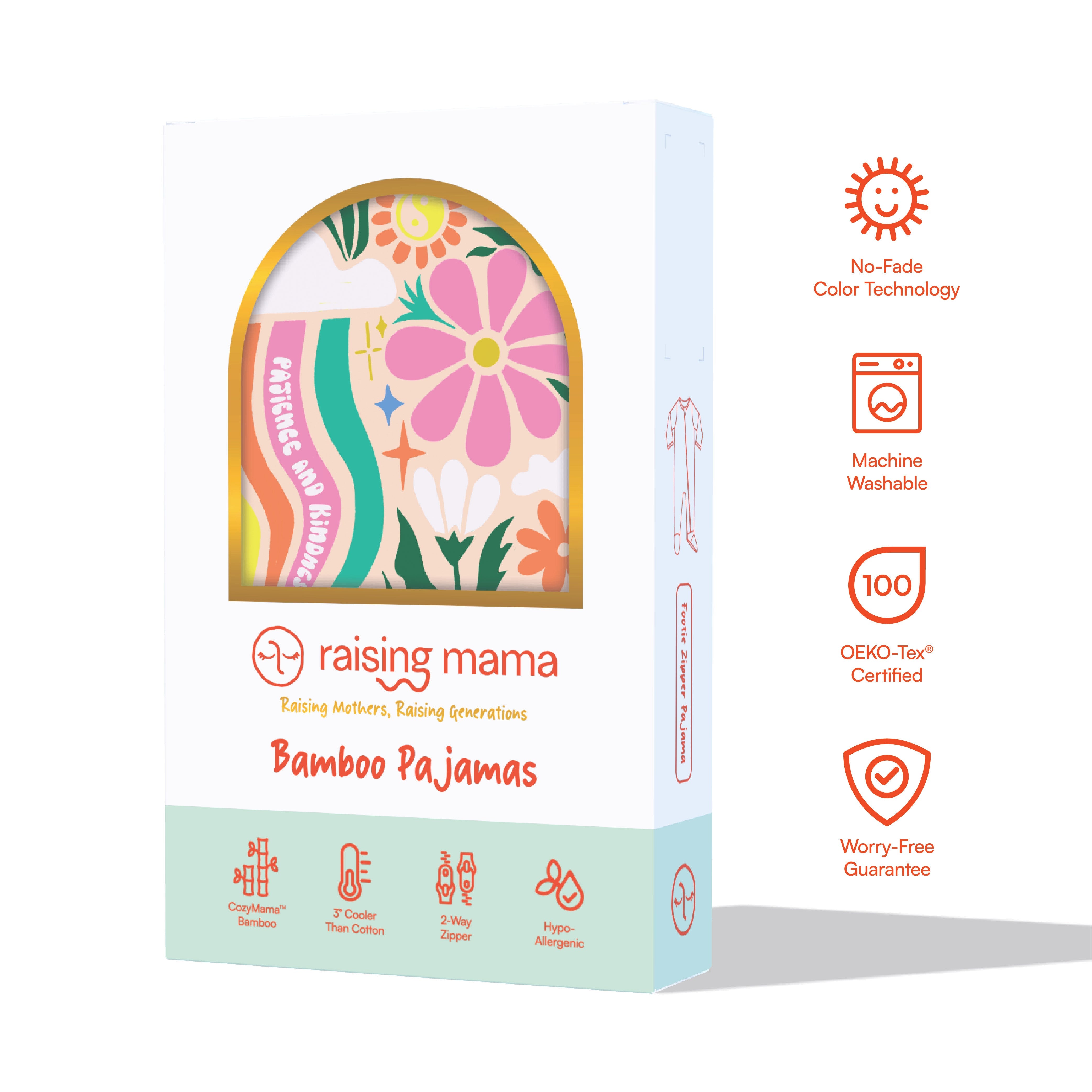 The Second-skin Footie | Rainbow Daisy Babe | "patience & Kindness"