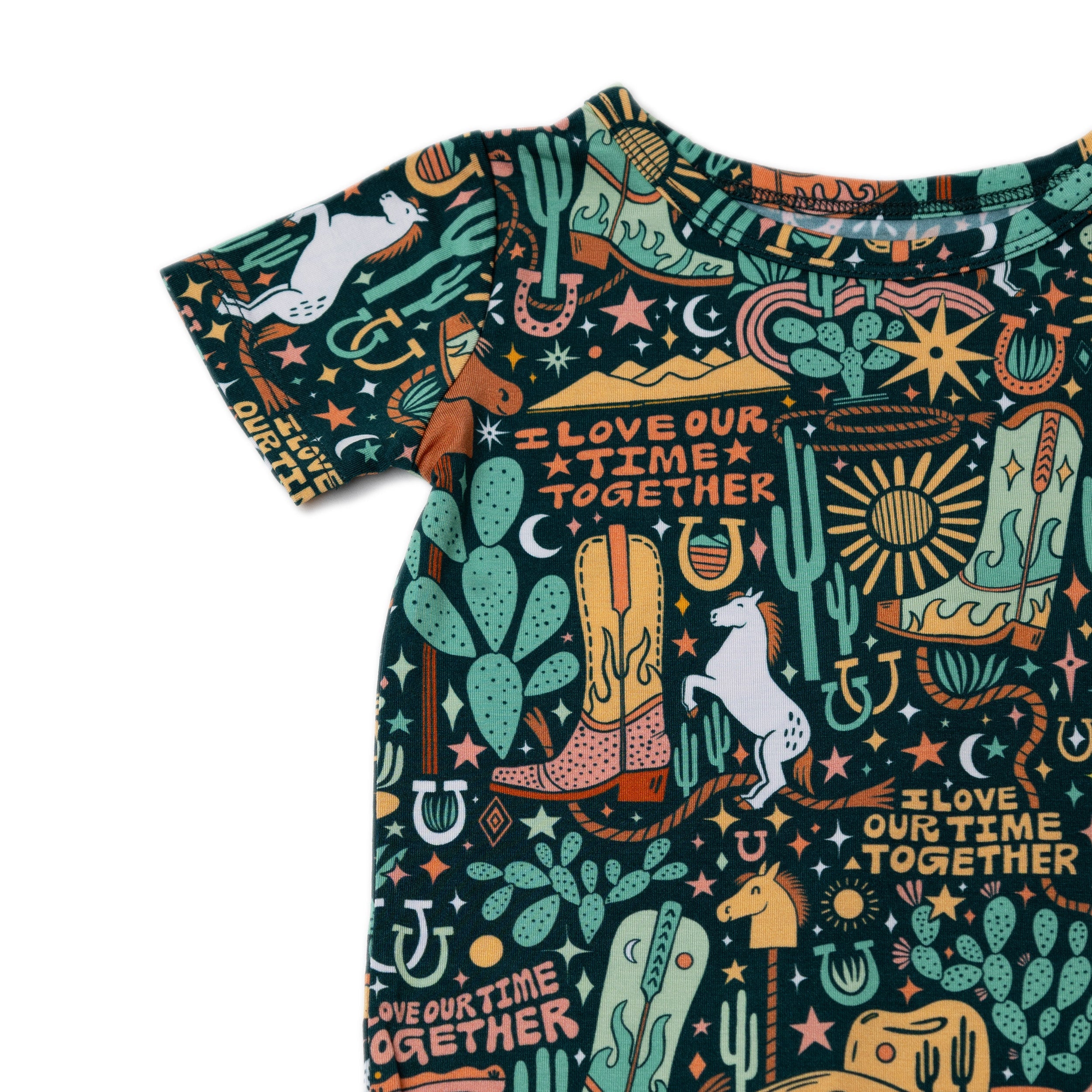 The Second-skin 2-piece Pajama | Wild West | "i Love Our Time Together"