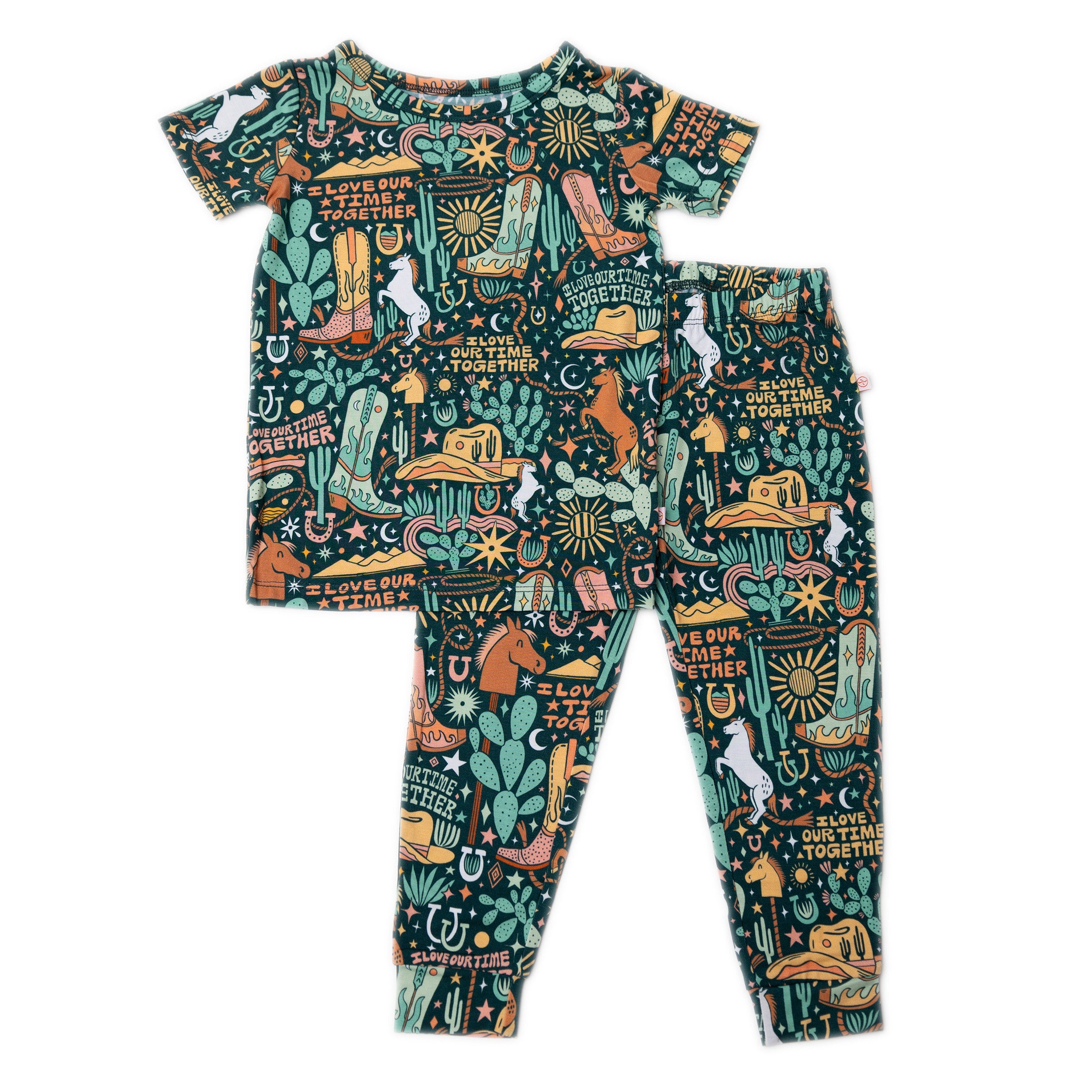 The Second-skin 2-piece Pajama | Wild West | "i Love Our Time Together"