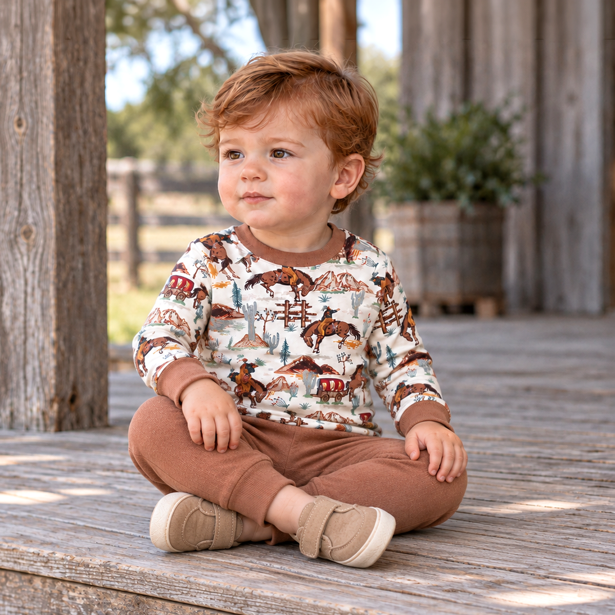Cowboy Baby Boy Set – Western Spirit Bamboo & Cotton