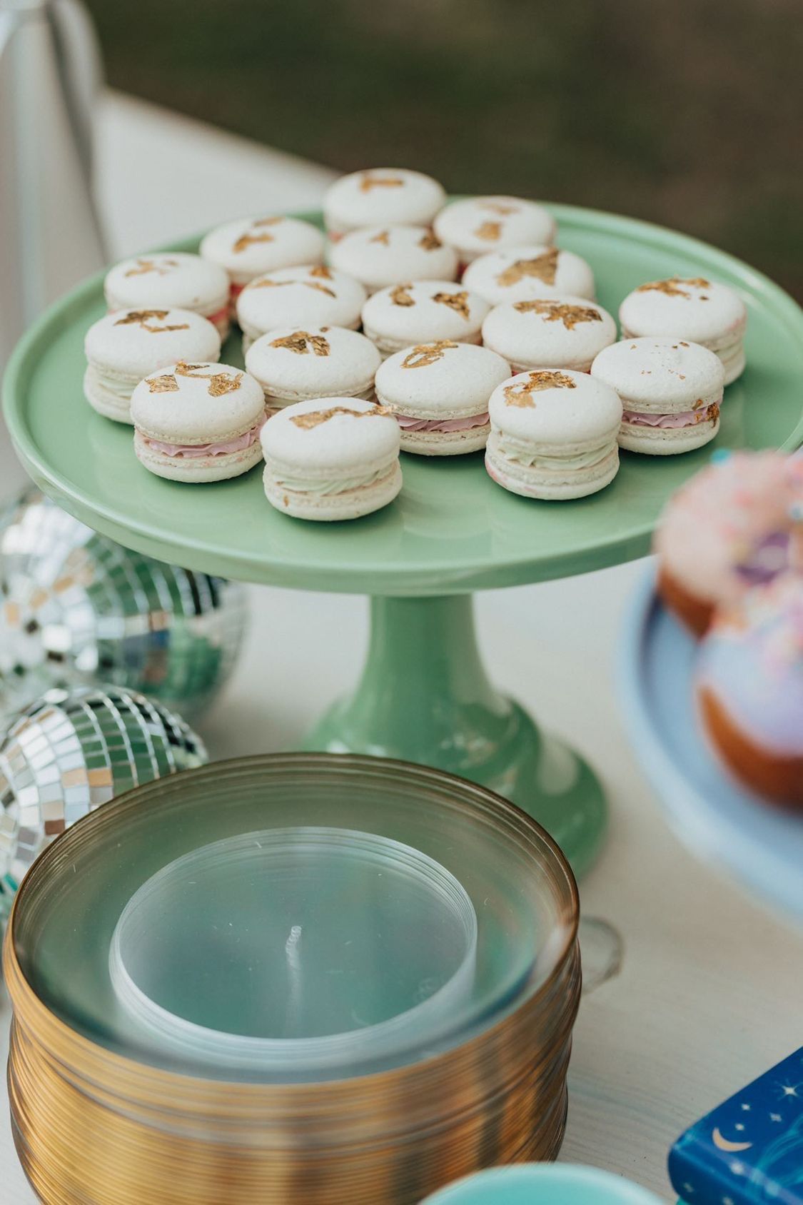 Sage Green Melamine Cake Stand- Large