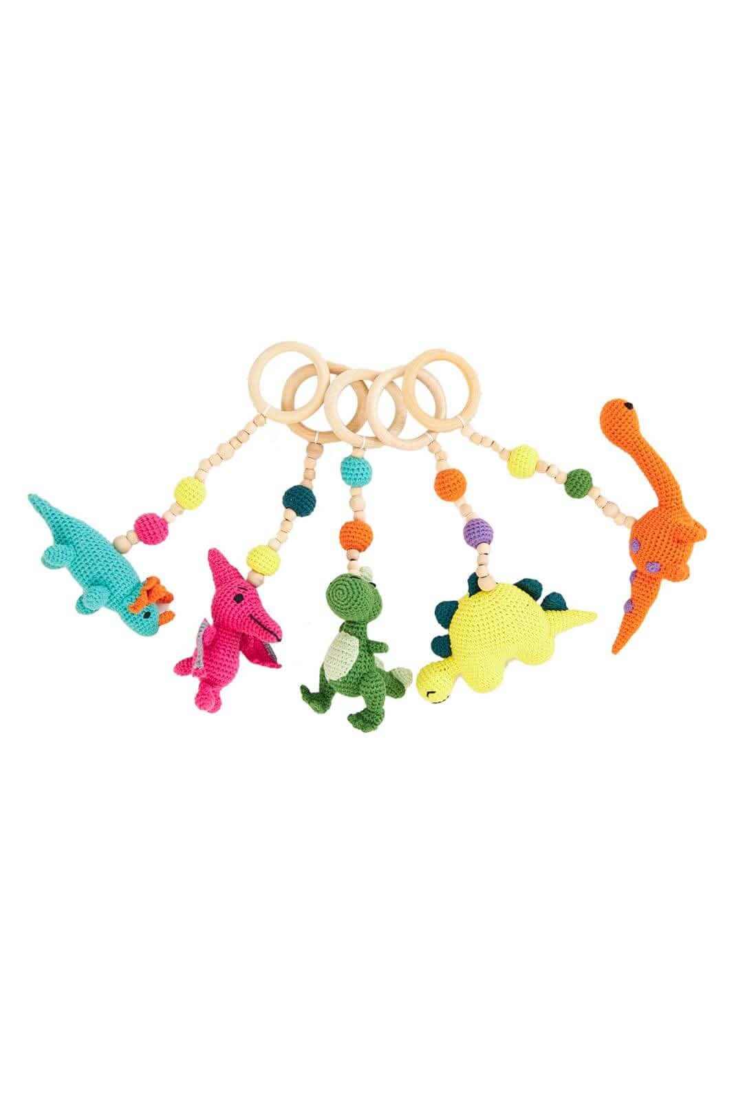 Montessori Baby Gym & Hanging Toys Set | Wooden Play Gym For Babies