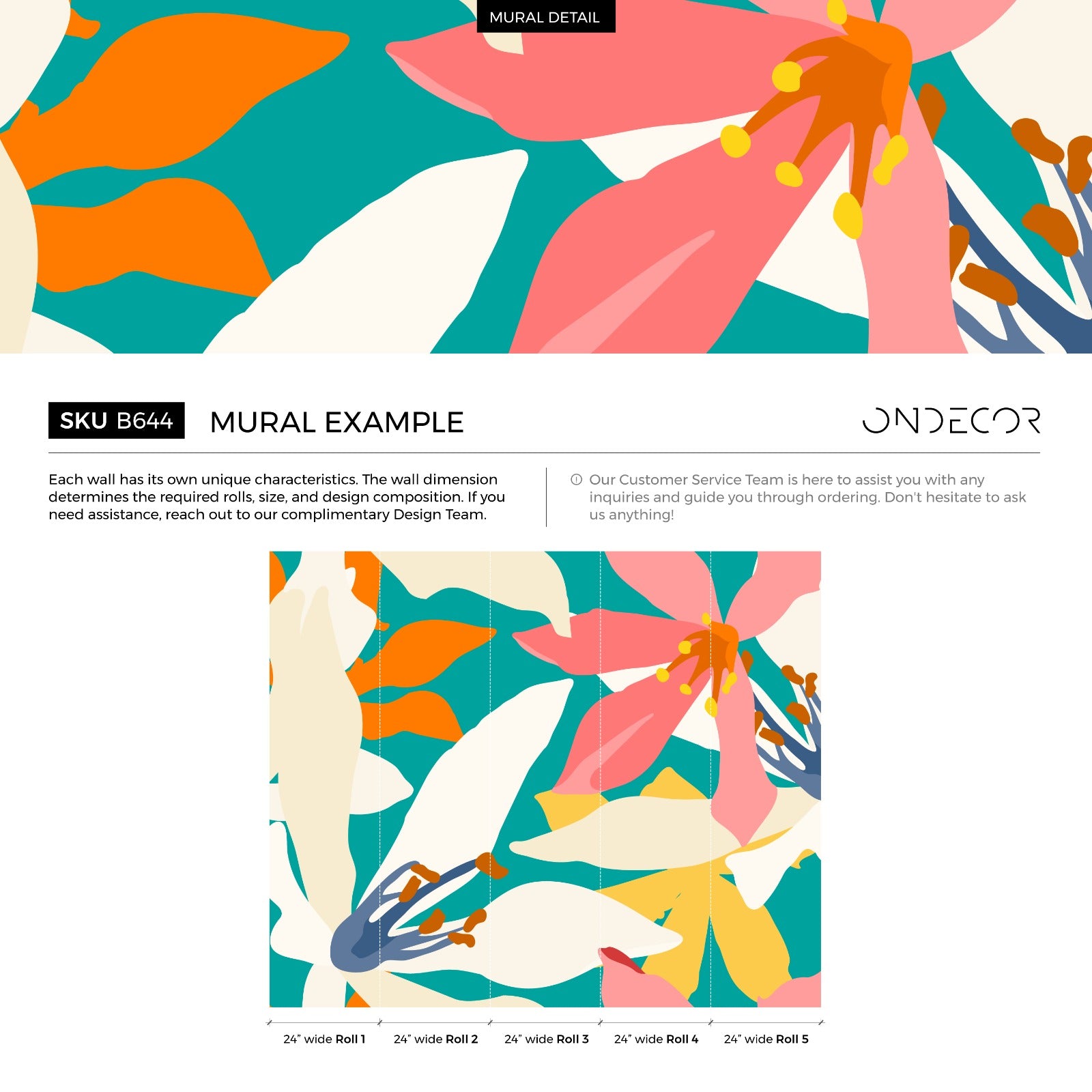 Abstract Floral Wallpaper With Bold Organic Shapes In Teal, Pink, And Yellow - B644