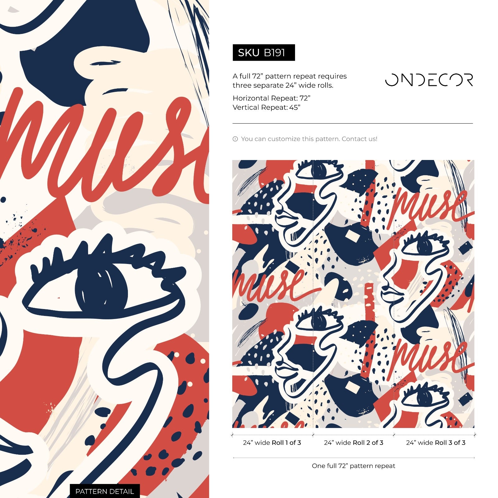 Abstract Wallpaper With Graffiti Script And Faces In Red, Blue, And Gray - B191