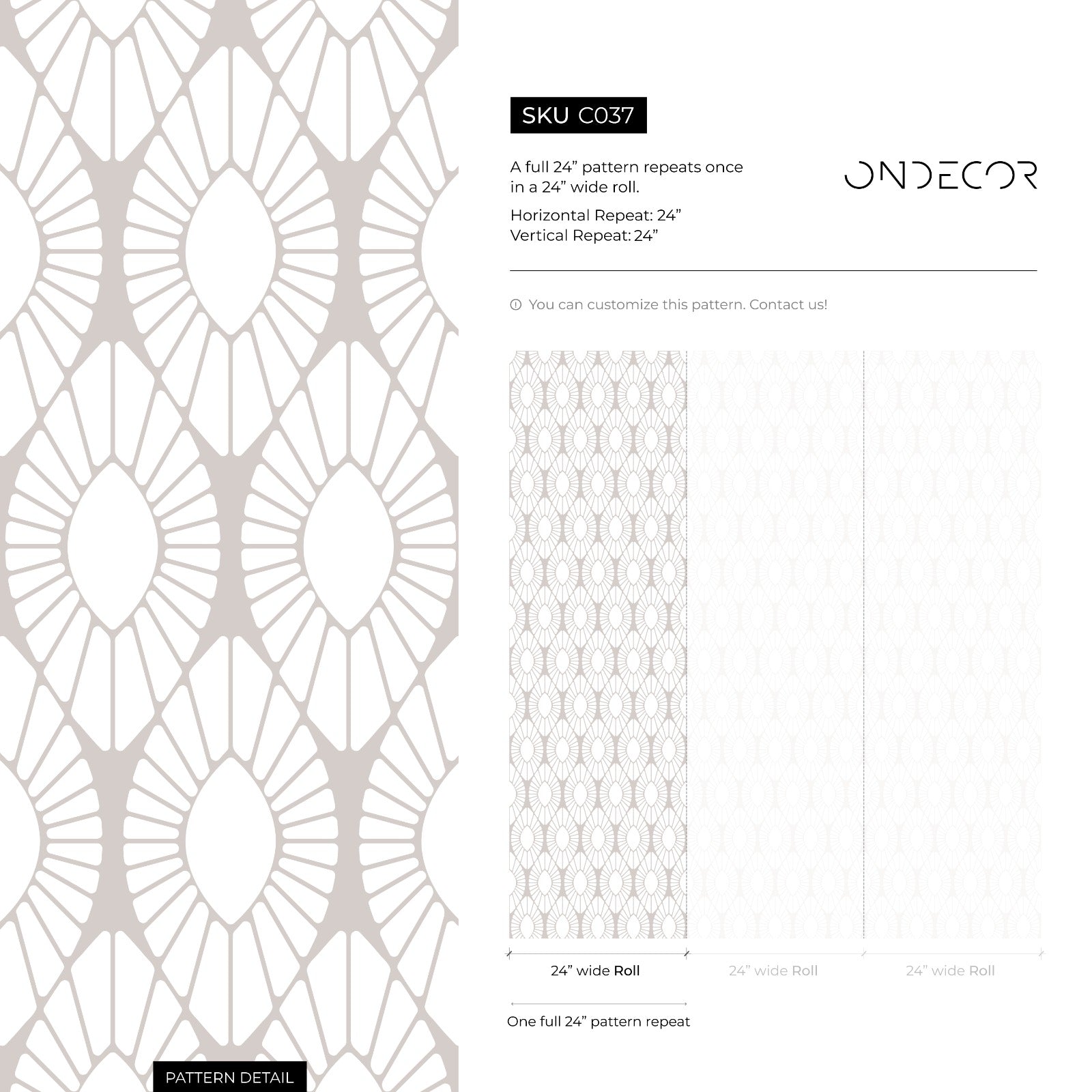 Art Deco Wallpaper With A Geometric Sunburst Motif In Grey - C037