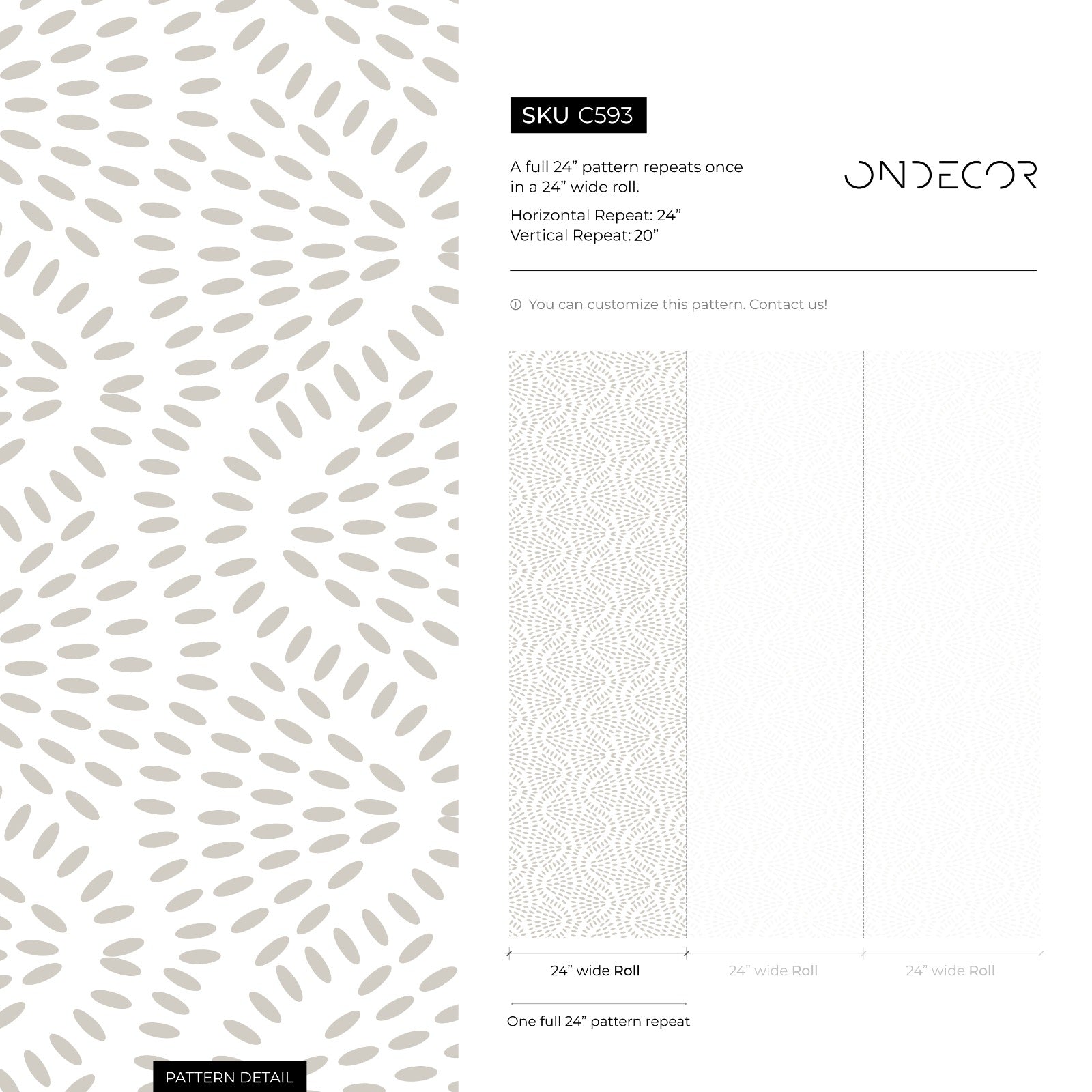 Geometric Wallpaper With A Radiating Dash Motif In Beige And White - C593