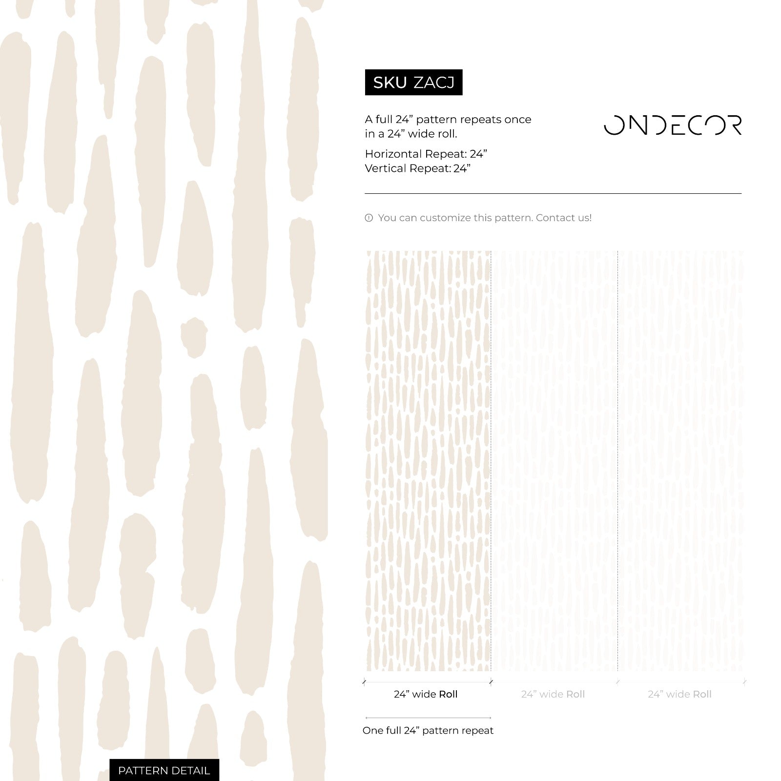 Abstract Wallpaper With Vertical Brush Strokes In Sand And Cream - Zacj