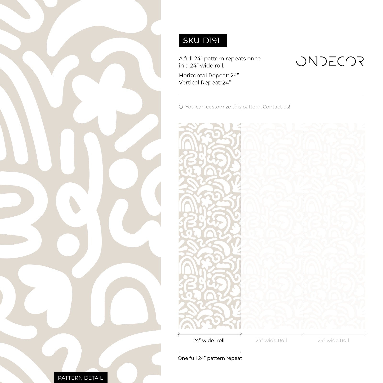 Matisse Style Wallpaper With Abstract Cutouts In Beige And White - D191