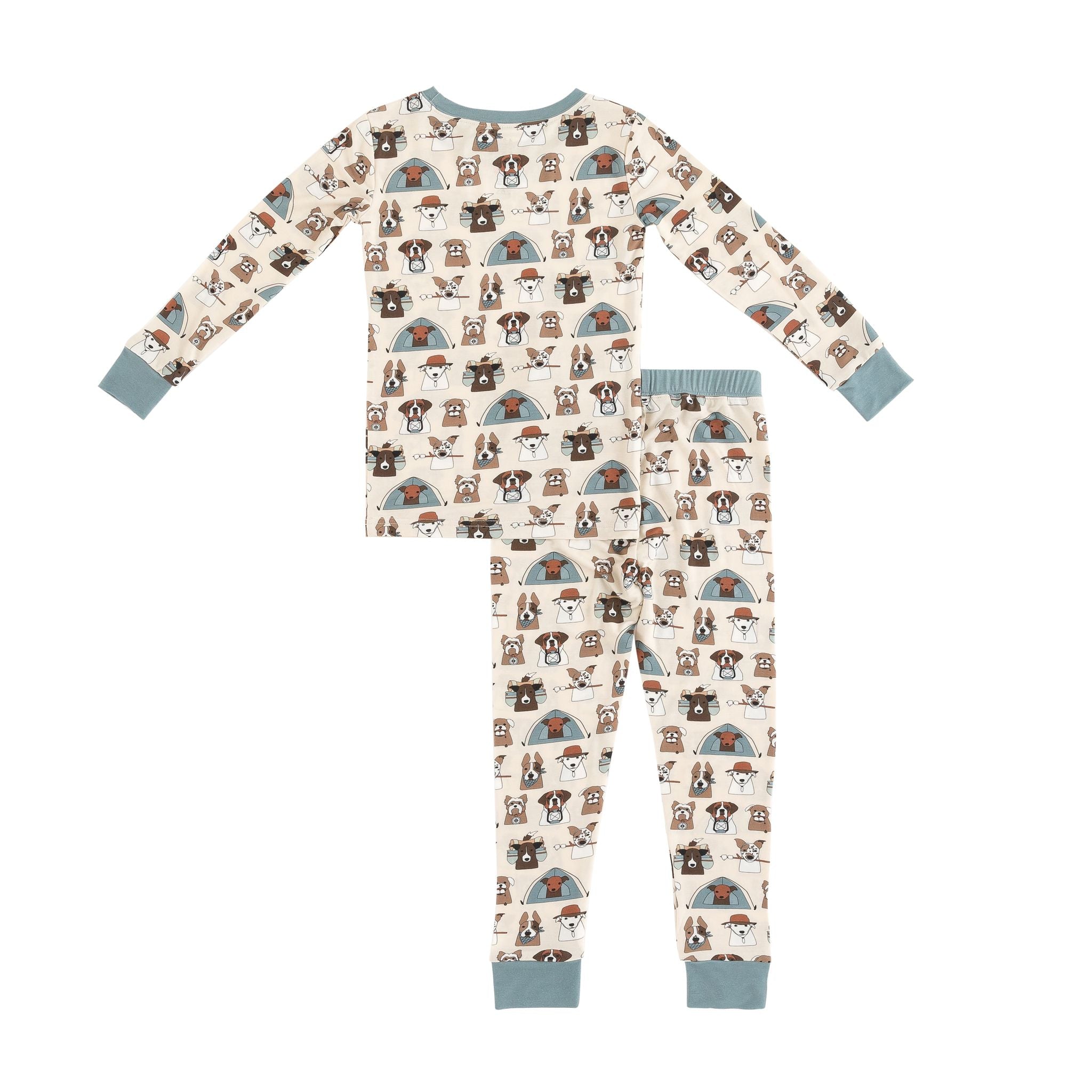 Camp Paws (long Sleeve Pj) - Blue