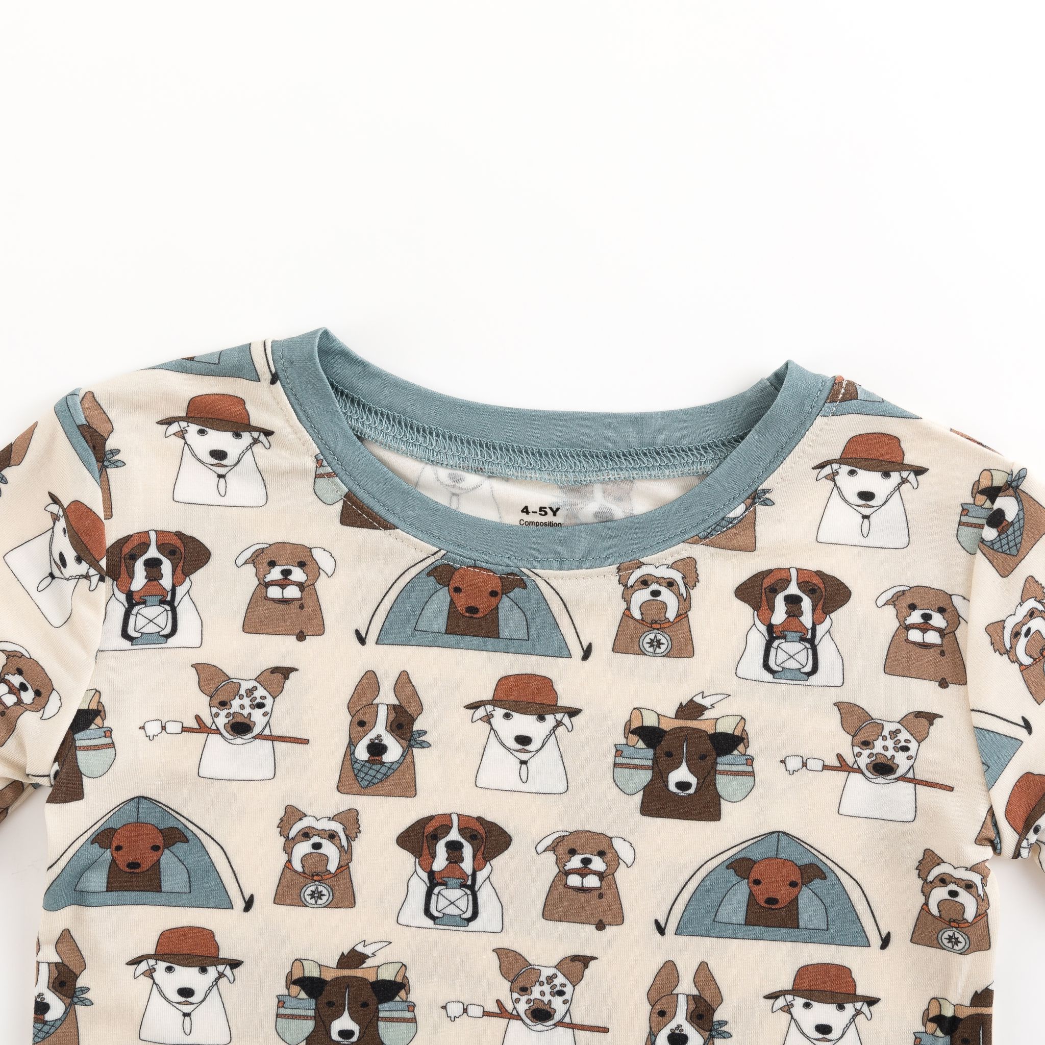 Camp Paws (long Sleeve Pj) - Blue