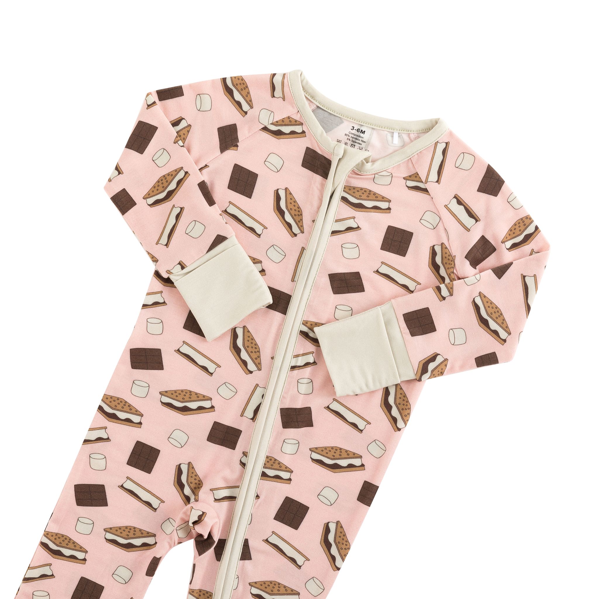 S'more To Love (convertible Zip Footies) - Pink